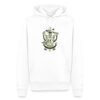 MR Rocket Stove (green) - Men’s Premium Organic Hoodie - white - Front - Nico (187cm)