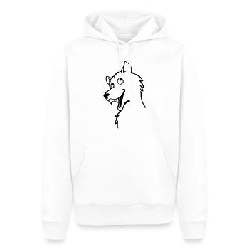 Bad Wolf - Männer Premium Bio Hoodie - Weiß - Vorne - Nico (187cm)