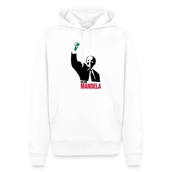 Nelson Mandela - Männer Premium Bio Hoodie - Weiß - Vorne - Nico (187cm)
