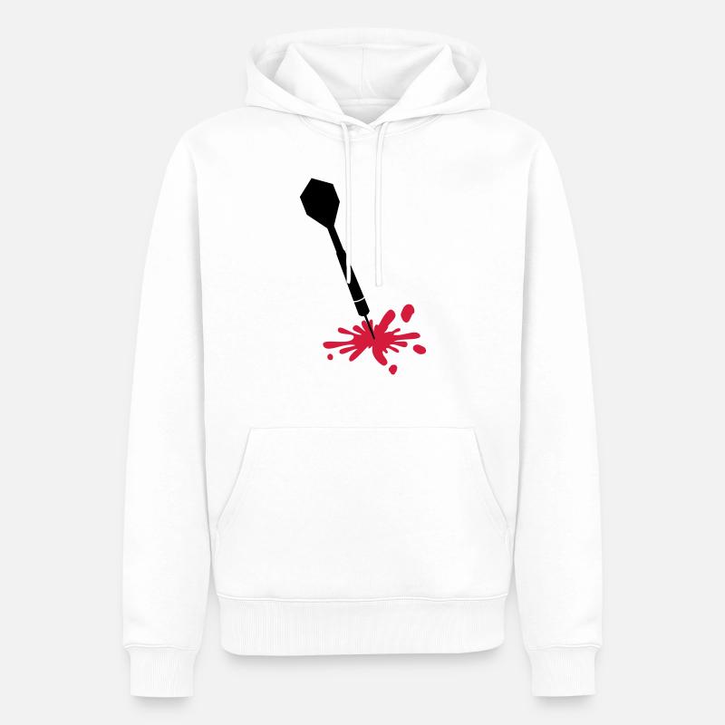 Darts Wound - Männer Premium Bio Hoodie - Weiß