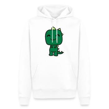 t-rex rex fleischfresser glücklich süß niedlich kl - Männer Premium Bio Hoodie - Weiß - Vorne - Nico (187cm)