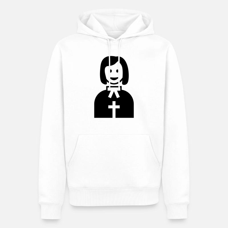 Pasteure - Sweat à capuche Premium bio Homme - blanc