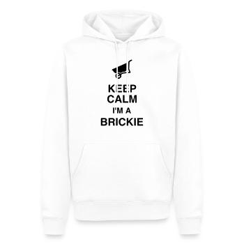 Maurer / Mauerwerk / Bau / Hersteller - Männer Premium Bio Hoodie - Weiß - Vorne - Nico (187cm)