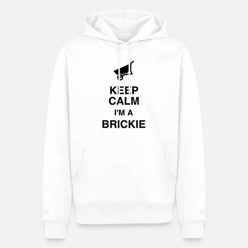 Maçon / Maçonnerie / Construction / Chantier - Sweat à capuche Premium bio Homme - blanc