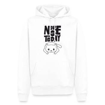 Nope Not Today - Lazy Cat - Sweat à capuche Premium bio Homme - blanc - Devant - Nico (187cm)