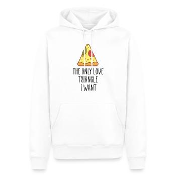 the only love triangle funny pizza saying - Men’s Premium Organic Hoodie - white - Front - Nico (187cm)