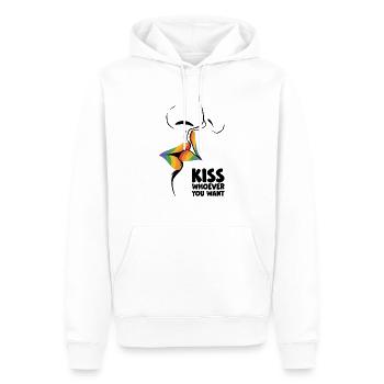 Kiss Whoever You Want Lesbian Pansexual Diversity - Männer Premium Bio Hoodie - Weiß - Vorne - Nico (187cm)