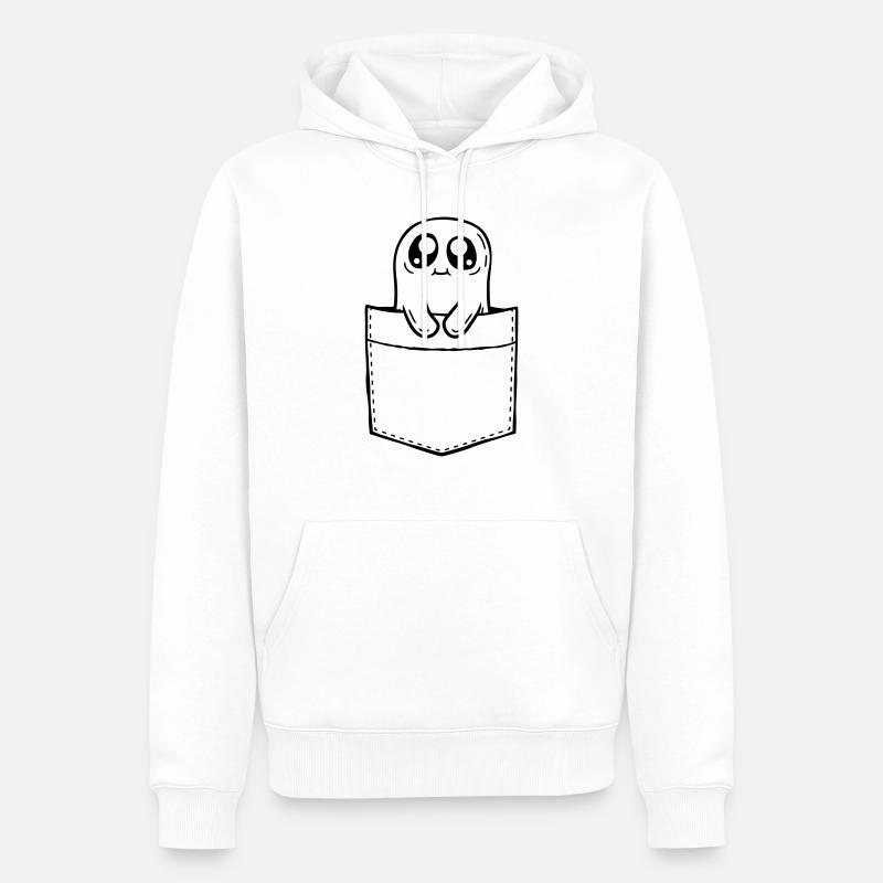 Ghost Take Chest Bag Comic - Sweat à capuche Premium bio Homme - blanc