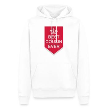 Citation du meilleur cousin de tous les temps - Sweat à capuche Premium bio Homme - blanc - Devant - Nico (187cm)