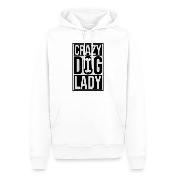 crazy dog lady Zitat - Männer Premium Bio Hoodie - Weiß - Vorne - Nico (187cm)