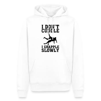 I Don't Cuddle I Grapple Slowly 2 - Männer Premium Bio Hoodie - Weiß - Vorne - Nico (187cm)