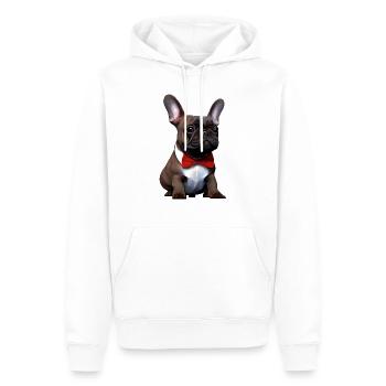 Propriétaires de chiens Bulldog Chiens Propriétaires de chiens - Sweat à capuche Premium bio Homme - blanc - Devant - Nico (187cm)