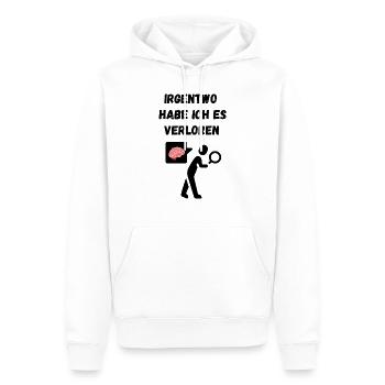 Perte de cerveau - Sweat à capuche Premium bio Homme - blanc - Devant - Nico (187cm)