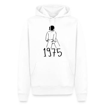 1975 Geburtstag 1975 - Männer Premium Bio Hoodie - Weiß - Vorne - Nico (187cm)