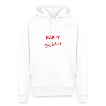 HAPPY BIRTHDAY - Sweat à capuche Premium bio Homme - blanc - Devant - Nico (187cm)