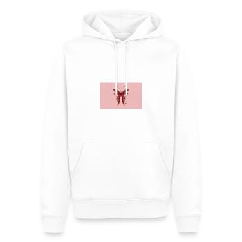 Rosa-Schmetterling- für junge mit Styl - Männer Premium Bio Hoodie - Weiß - Vorne - Nico (187cm)