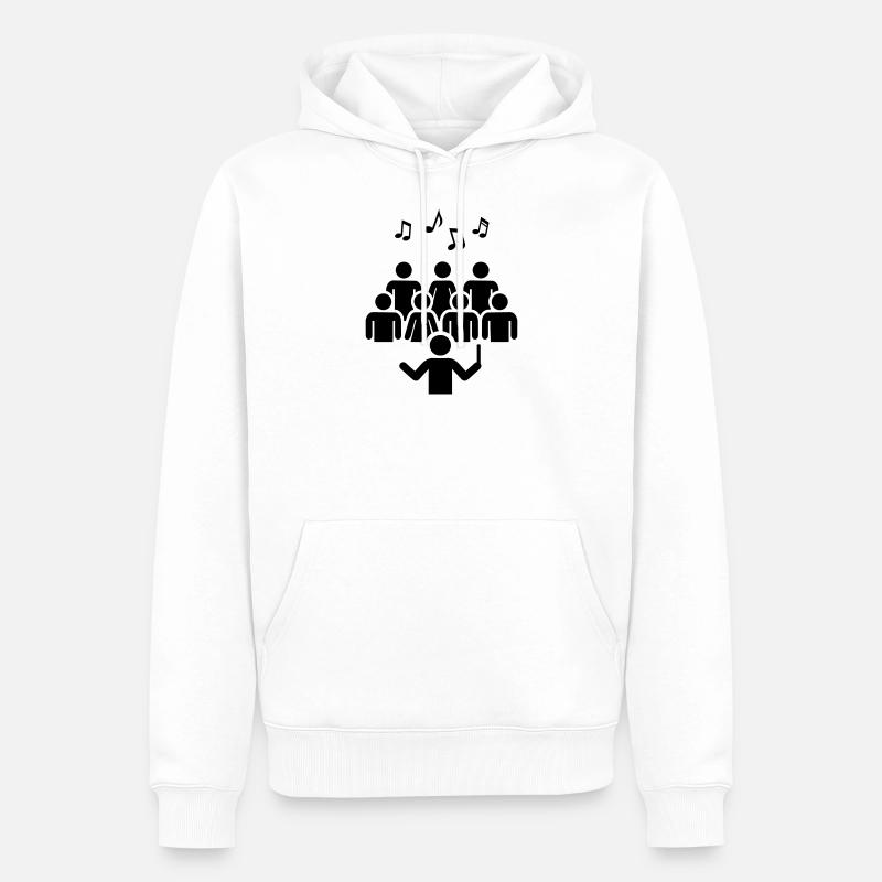 Chor - Männer Premium Bio Hoodie - Weiß