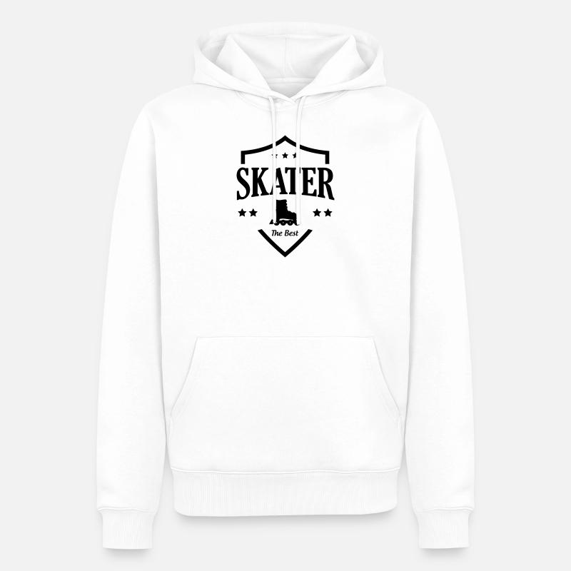 Roller Skates - Männer Premium Bio Hoodie - Weiß