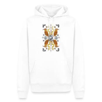 SCORPION SCUDO - Sweat à capuche Premium bio Homme - blanc - Devant - Nico (187cm)