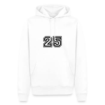 25 Zahl nummer - Männer Premium Bio Hoodie - Weiß - Vorne - Nico (187cm)