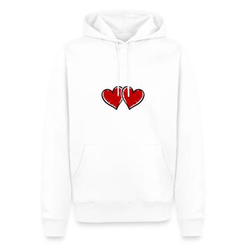 herzen symbol - Männer Premium Bio Hoodie - Weiß - Vorne - Nico (187cm)