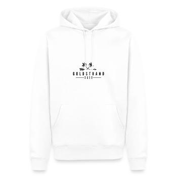 Goldstrand 2022 - Männer Premium Bio Hoodie - Weiß - Vorne - Nico (187cm)