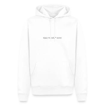 leavemetofu**alone - Männer Premium Bio Hoodie - Weiß - Vorne - Nico (187cm)
