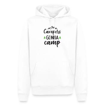 Campeurs qui vont au camp - Sweat à capuche Premium bio Homme - blanc - Devant - Nico (187cm)