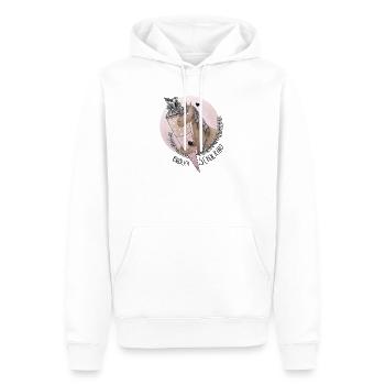 Endlich Schulkind Pferd mit Schultüte - Männer Premium Bio Hoodie - Weiß - Vorne - Nico (187cm)