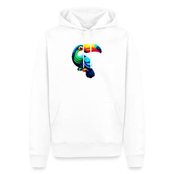 Tukan - Männer Premium Bio Hoodie - Weiß - Vorne - Nico (187cm)