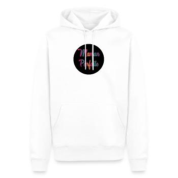 MAMA. MUTTERTAG. SCHÖNEN MUTTERTAG - Männer Premium Bio Hoodie - Weiß - Vorne - Nico (187cm)