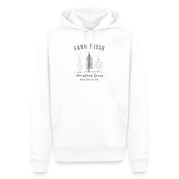 Farm Fresh, Weihnachtsbäume - Männer Premium Bio Hoodie - Weiß - Vorne - Nico (187cm)