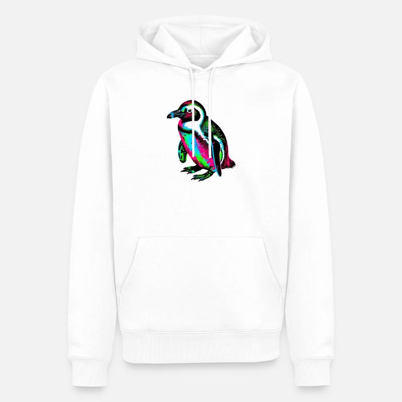 Pingouin - Sweat à capuche Premium bio Homme - blanc
