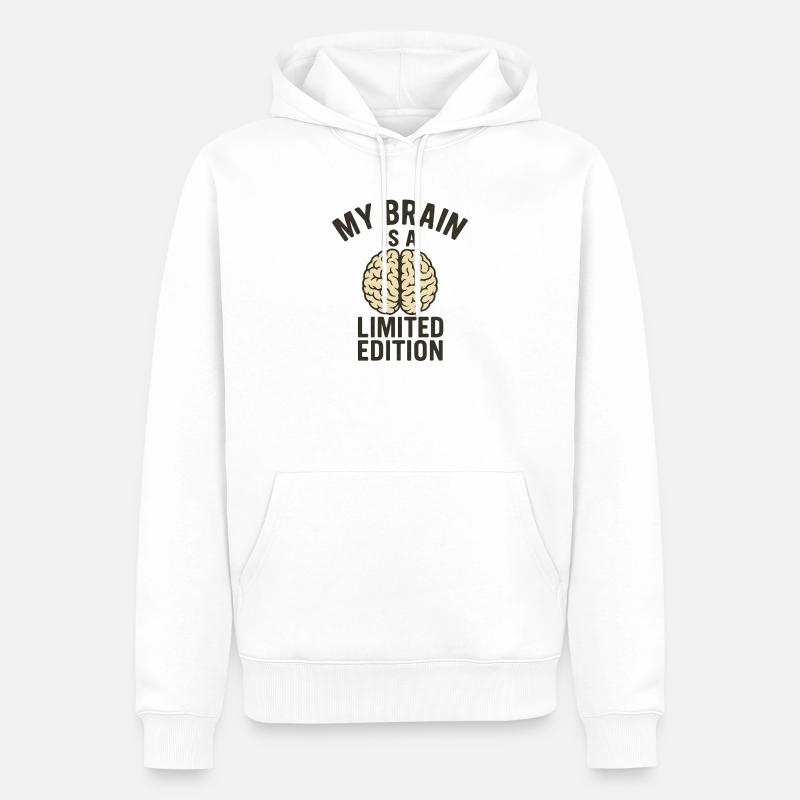 My Brain est une édition limitée - Sweat à capuche Premium bio Homme - blanc