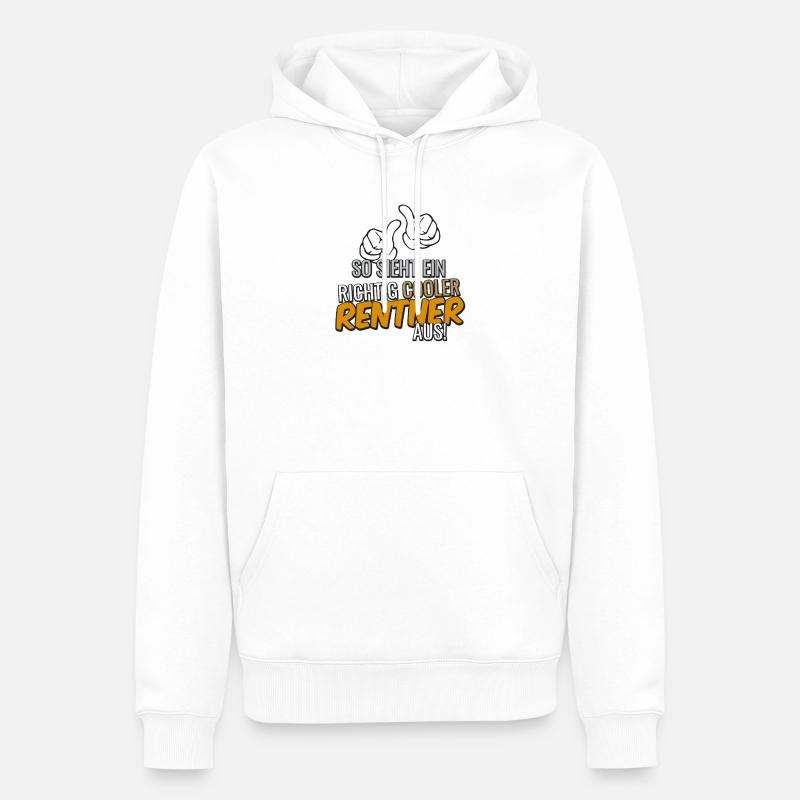 So sieht ein cooler Rentner aus - Männer Premium Bio Hoodie - Weiß