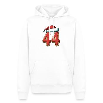 44 Numéro Biscuit Noël - Sweat à capuche Premium bio Homme - blanc - Devant - Nico (187cm)