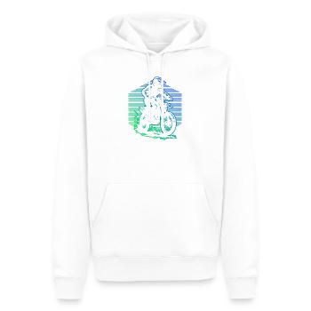 Characterful motocross design - Men’s Premium Organic Hoodie - white - Front - Nico (187cm)
