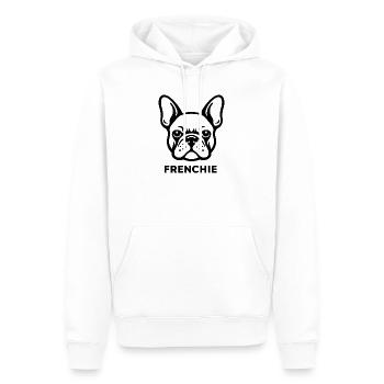 T-shirt Bouledogue français Minimaliste Frenchie Dog Lover - Sweat à capuche Premium bio Homme - blanc - Devant - Nico (187cm)