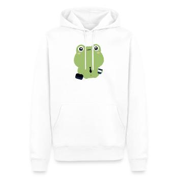 Müder Bürofrosch in Krawatte - Männer Premium Bio Hoodie - Weiß - Vorne - Nico (187cm)