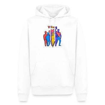 Silhouettes arc-en-ciel Vibes - Sweat à capuche Premium bio Homme - blanc - Devant - Nico (187cm)