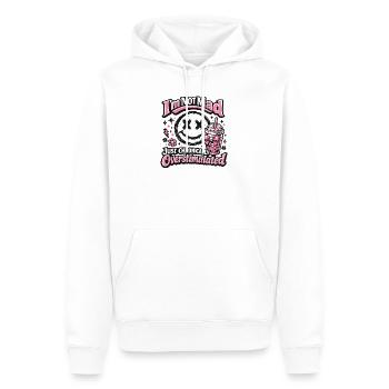 Pas complètement surstimulé de façon chronique - Sweat à capuche Premium bio Homme - blanc - Devant - Nico (187cm)