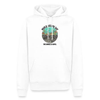 The Choice Is Ours – World Oceans Day Dolphin - Männer Premium Bio Hoodie - Weiß - Vorne - Nico (187cm)