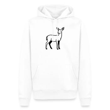 Club de chasse de chasseurs de silhouettes de cerfs Forêt forestière - Sweat à capuche Premium bio Homme - blanc - Devant - Nico (187cm)