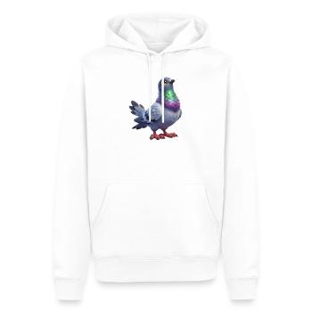 Farbenfrohes Taubenthema - Männer Premium Bio Hoodie - Weiß - Vorne - Nico (187cm)