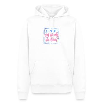 Let's professionally developed - Men’s Premium Organic Hoodie - white - Front - Nico (187cm)