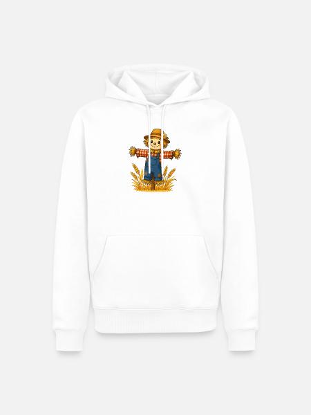 Vogelscheuche Strohhüter - Männer Premium Bio Hoodie - Weiß