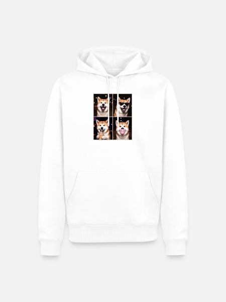 Hunde Akita Hund - Männer Premium Bio Hoodie - Weiß