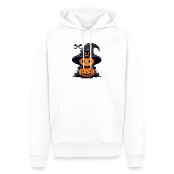 Süßer Hexenkürbis - Männer Premium Bio Hoodie - Weiß - Vorne - Nico (187cm)