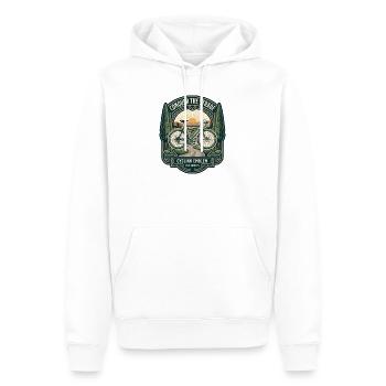 Art-Déco-Radrademblem-Grafik - Männer Premium Bio Hoodie - Weiß - Vorne - Nico (187cm)