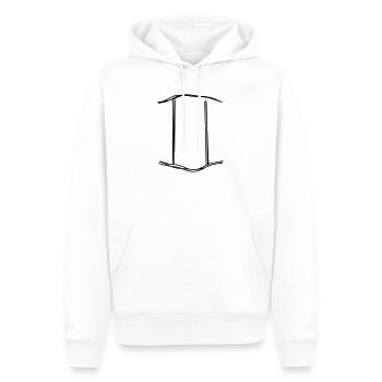 Sternzeichen Zwillinge handgezeichnet - Männer Premium Bio Hoodie - Weiß - Vorne - Nico (187cm)